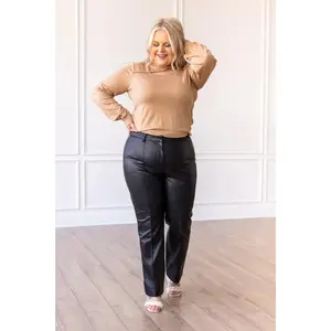 Always Edgy Black Snake Print Leather Pants Cropped Fitted