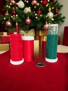Christmas Money Maze Gift Box - Personalizable Puzzle Maze for Cash Coins Notes & Small Gifts - Fun Holiday Game for Kids Teens & Adults - Reusable & Durable - Perfect Stocking Stuffer or Secret Santa Gift