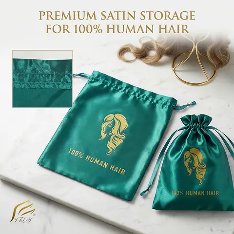 Premium Durable Drawstring Hair Storage Bags for Secure Storage & Shipping, Strong Material, Clean Design, Reliable Protection for Fashion Accessories & Hair Extensions