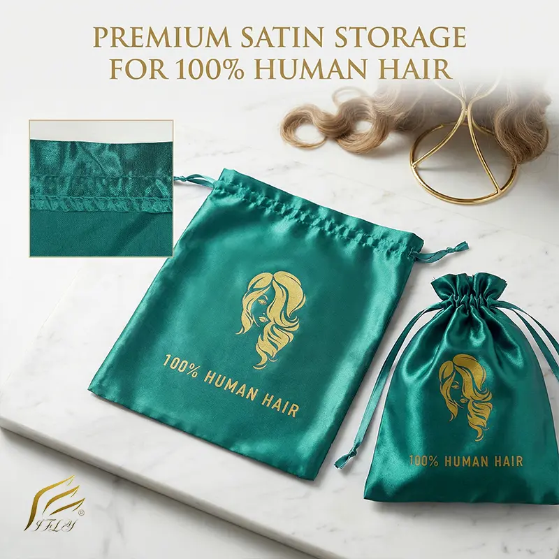 Premium Durable Drawstring Hair Storage Bags for Secure Storage & Shipping, Strong Material, Clean Design, Reliable Protection for Fashion Accessories & Hair Extensions