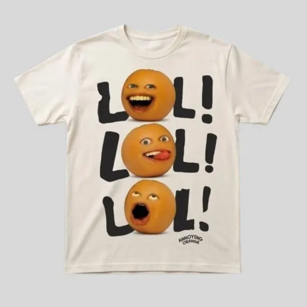Annoying Orange LOL Tee, Funny Y2K Meme Graphic Shirt, Retro Internet Humor Tee