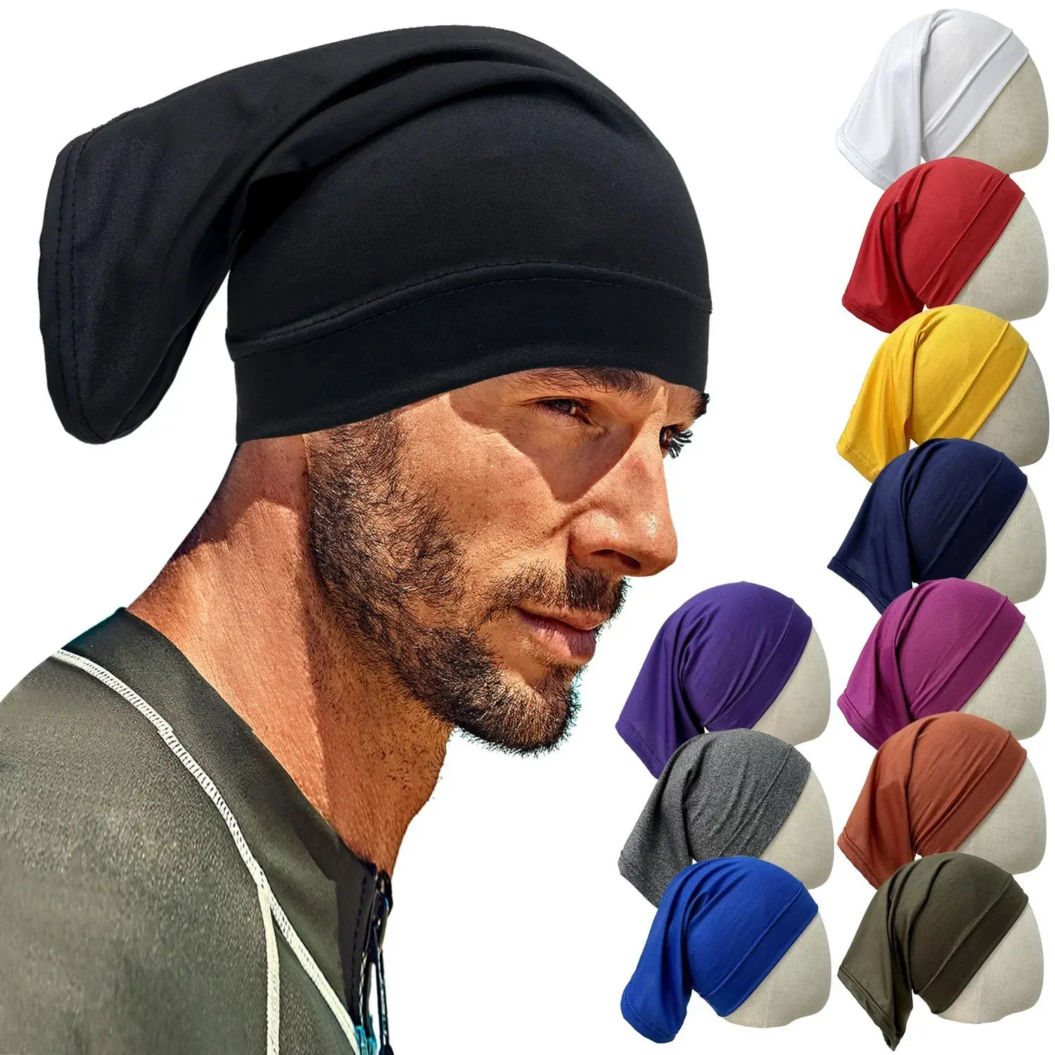 Women's Stretch Muslim Fashion Hijab Undercap - Multicolor Modesty Inner Cap, Islamic Turban Head Cover (Ramadan Essential)
