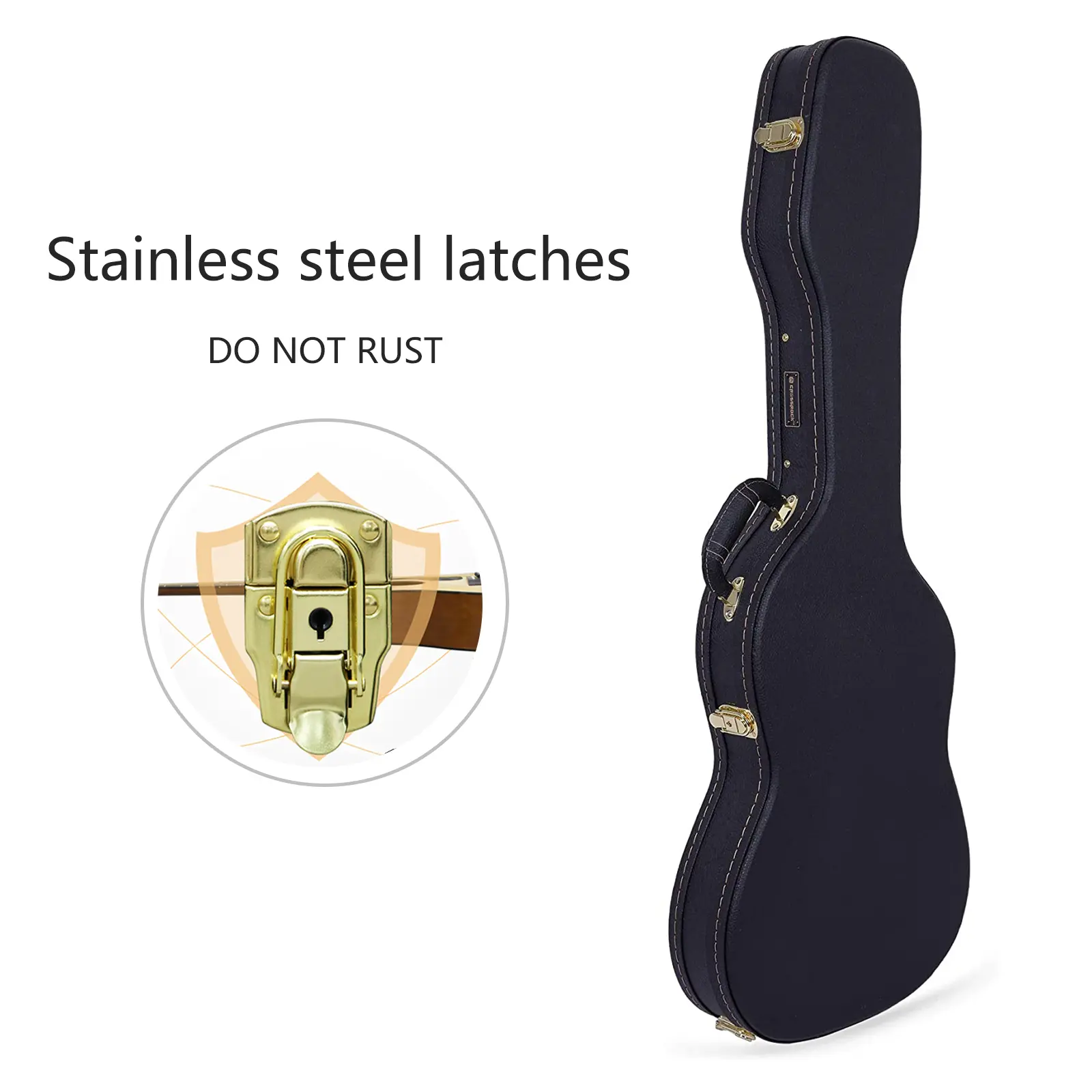 Crossrock Electric Guitar Case for Telecaster and Stratocaster Style,Brown