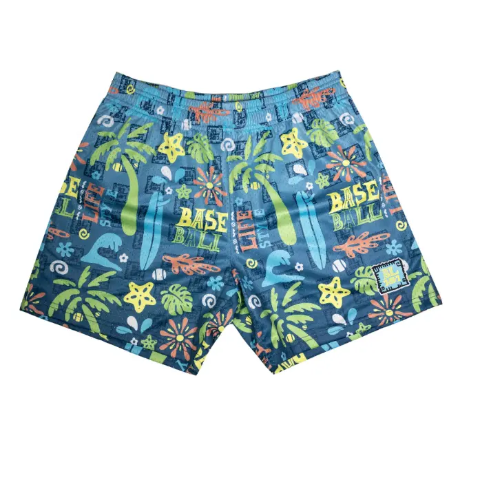 Baseball Lifestyle 101 Set Outfit For Youth, Surfside Slugger Shorts, BL101 Matching Baseball Streetwear Outfit, Youth & Adult Sizes, Colorful Game Day Set Suits