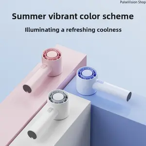 Portable Mini Turbo Fan USB Rechargeable Ice Cool Wind Blower in Vibrant Summer Colors for Refreshing Coolness