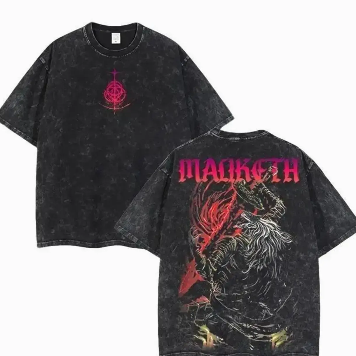 Retro Limited Vintage High quality Maliketh II Graphic Tee Crewneck T-Shirt Premium Clothes Casual Fit Top Tshirt men gifts Fabric Menswear Oversized 1N5