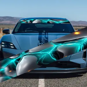 A cool windshield sticker, waterproof sun visor, UV protection, unique car modification decorative vinyl decal