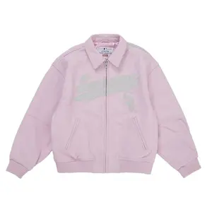 Supreme Men's Chicago White Sox Leather Varsity Jacket Pink, from StockX