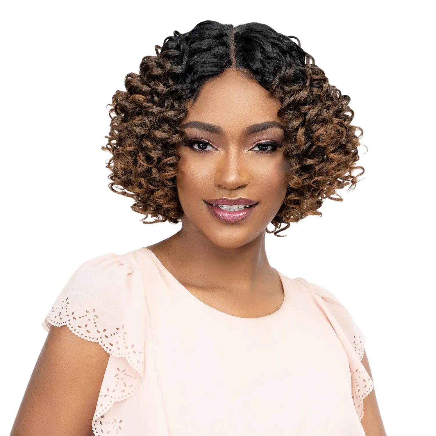 Janet Collection Cruz 13x6 HD Lace Front Wig, Heat Resistant Synthetic Curly Hair with a Hand-Tied Cap, Pre-Plucked Hairline and Added Baby Hairs, Synthetic Wigs, Translucent, Hair Matching Skin Tone, Natural Hair Movement