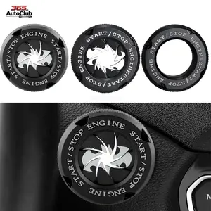 Bat Rotary Design Car Push Start Button Cover, Universal Engine Start Stop Switch Protector, Anti-Scratch Interior DIY Decoration Accessories, Ideal Gift for Men (Bat Black)