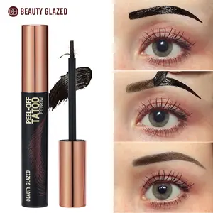 BEAUTY GLAZED Waterproof eyebrow gel - natural shedding eyebrow tint, suitable for all skin types, Long-lasting color Peel-off brow glue