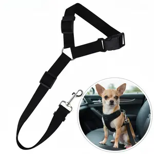 Dog Car Seat Belt – Adjustable, Elastic Buffer Seatbelt for Small, Medium & Large Dogs, Fits All Cars & Trucks (Black) exercise
