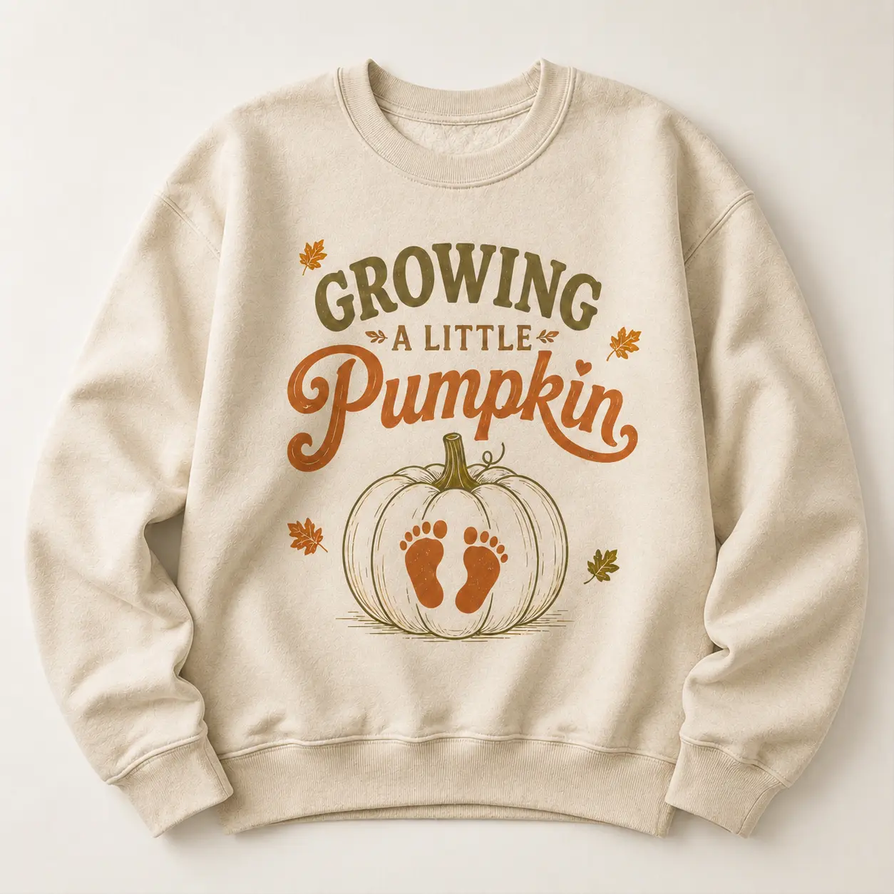Women's Growing A Little Pumpkin Sweatshirt – Fall Maternity Shirt, Thanksgiving Pregnancy Announcement Gift