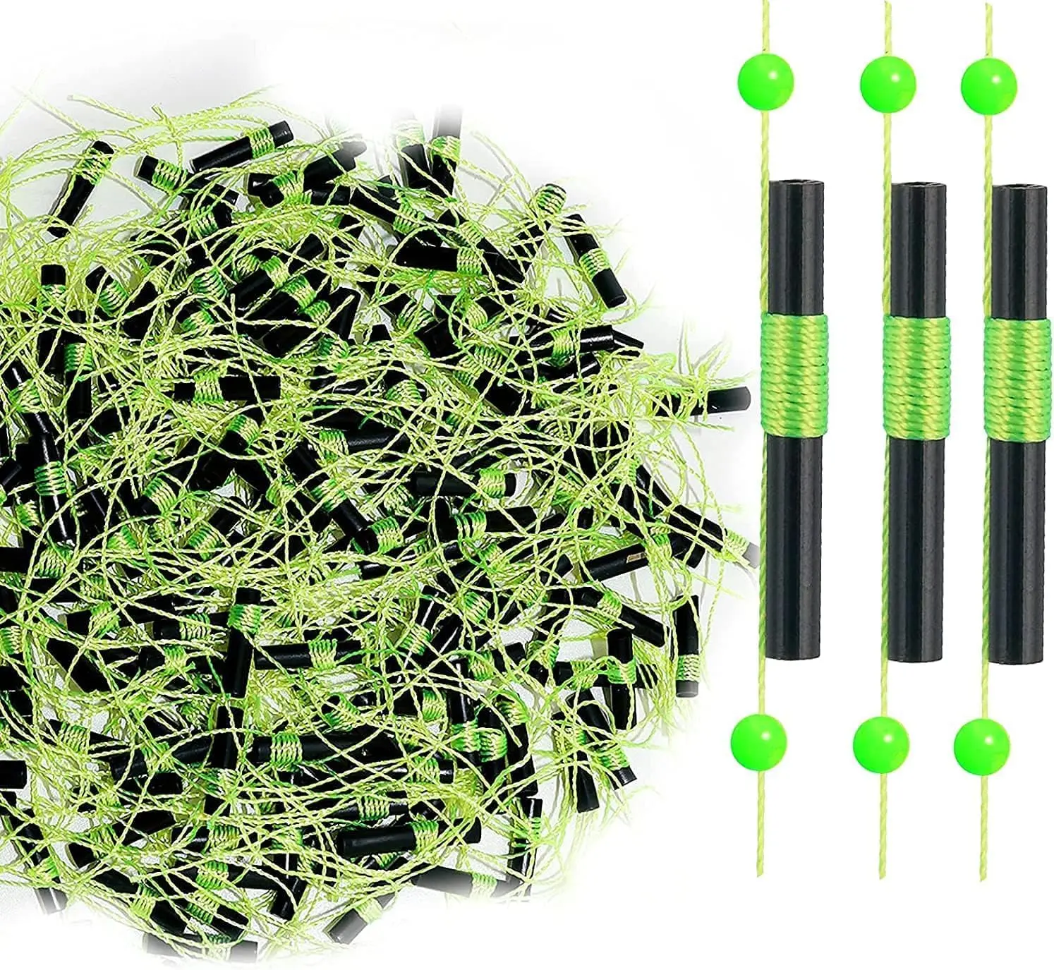 Bobber Stops for Fishing,Float Bobber Stops String Knots&Fishing Glow Beads