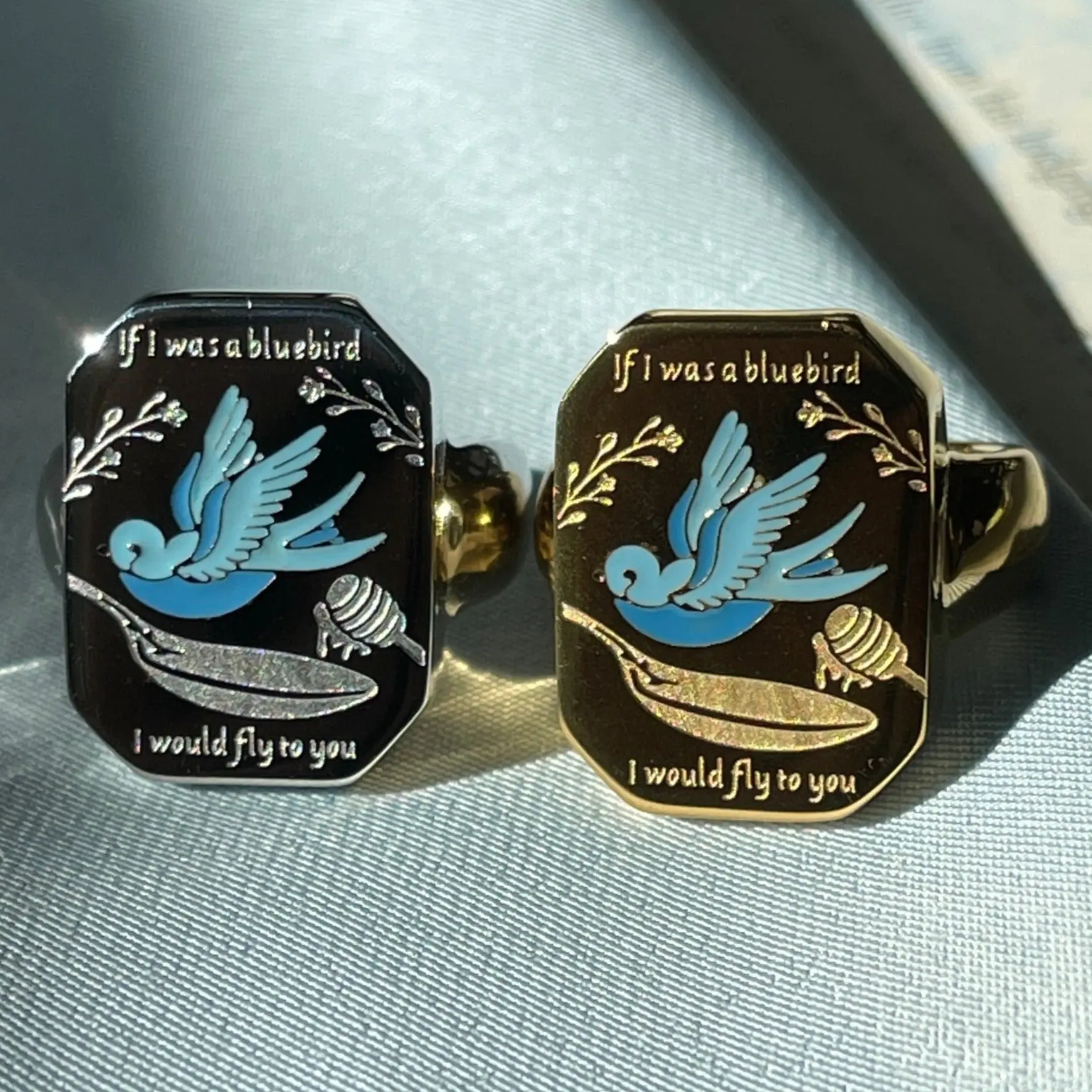 Bluebird Signet Stainless Steel Ring non tarnish