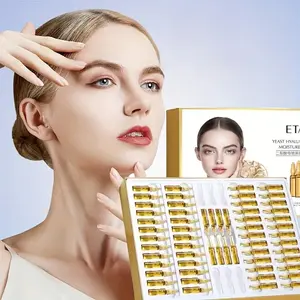 60pcs Box Facial Firming Serum, Brightening Hydrating Serum with Collagen, Niacinamide & Glycerin for Moist, Bright, Firm & Smooth - Gentle Hydrating Formula, Nourishing Ingredients, Perfect Holiday Gift For Her, Daily Skincare Routine