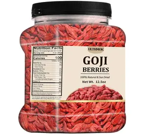 Dried Goji Berries 12.5oz No Additives Selected Goji Berry for Tea Baking Dry Fruit Snack