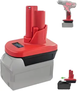 DM20M12 Battery Adapter, for Milwaukee for M18 18V & for DeWalt 20V Battery to for Milwaukee for M12 12V Power Tools, 18V/20V to 12V Step-Down Converter, for Milwaukee for M12 Cordless Tools (Battery Not Included)