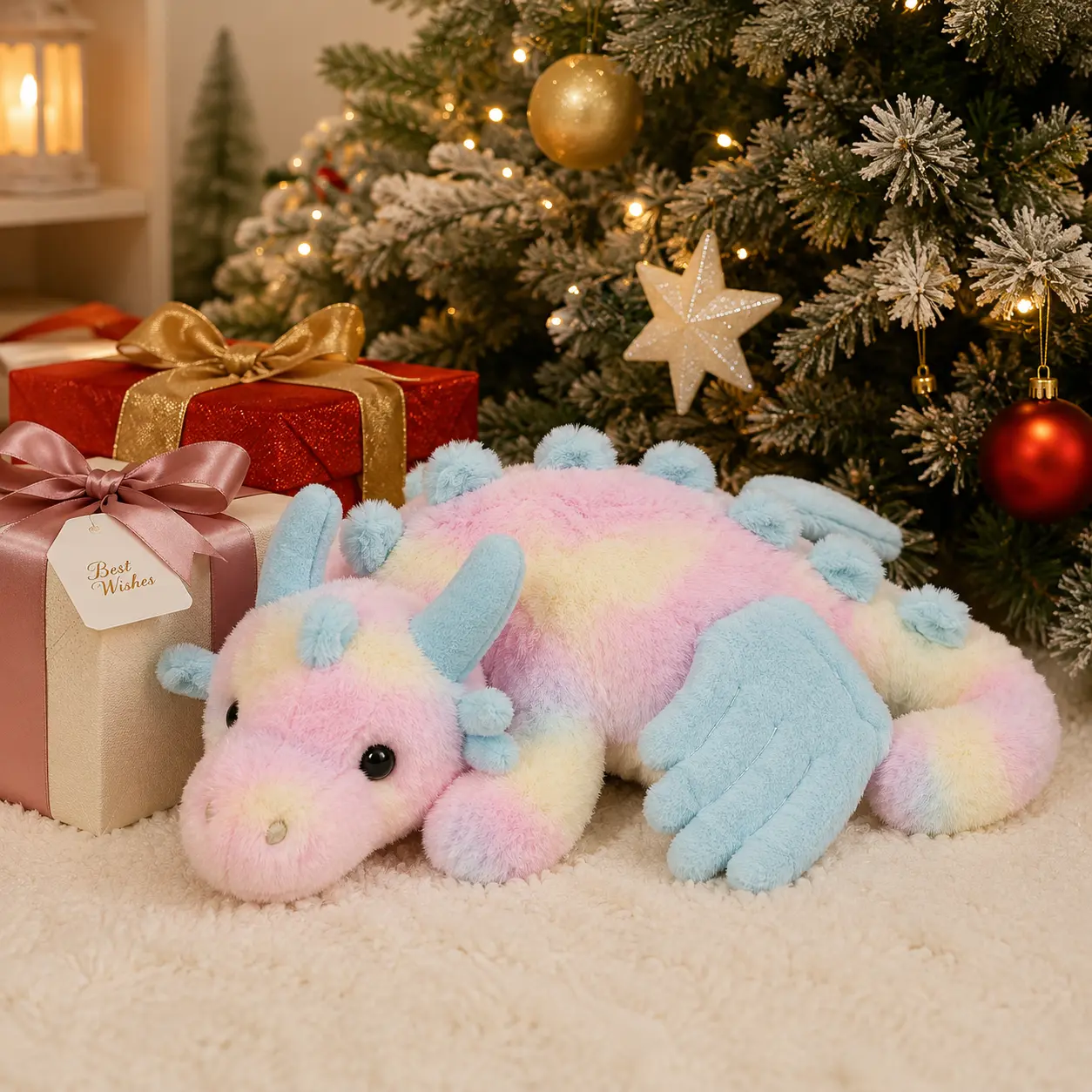Jellycat Pastel Dragon Plush 50cm – Large Soft Rainbow Dragon Stuffed Animal & Gift