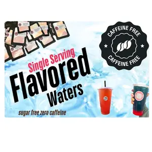 Flavored WATER - Refreshing Beverage for on the go. ZERO CAFFEINE taste like a loaded tea without the caffeine.  100% sugar-free flavors sweetened with sucralose. These are so easy to make and are ready for you to make on the go.