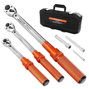 Summervibes VEVOR Torque Wrench, 1/4 - inch Drive Click Torque Wrench 20 - 200in. lb/3 - 23n. m, Dual - Direction Adjustable Torque Wrench Set, Mechanical Dual Range Scales Torque Wrench Kit with Adapters Extension RodVEVOR Super Brand Day