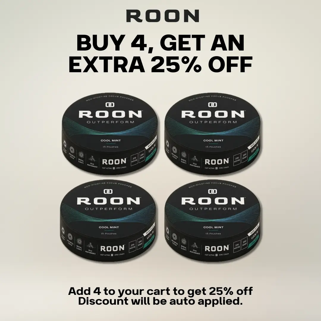 Roon Cool Mint Focus Pouches 4 pack -- 25% off!