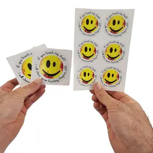 Hilarious don't touch my stuff Smiley Face I will chew your fingers off decal sticker for car trucks toolbox hard hat tools gift