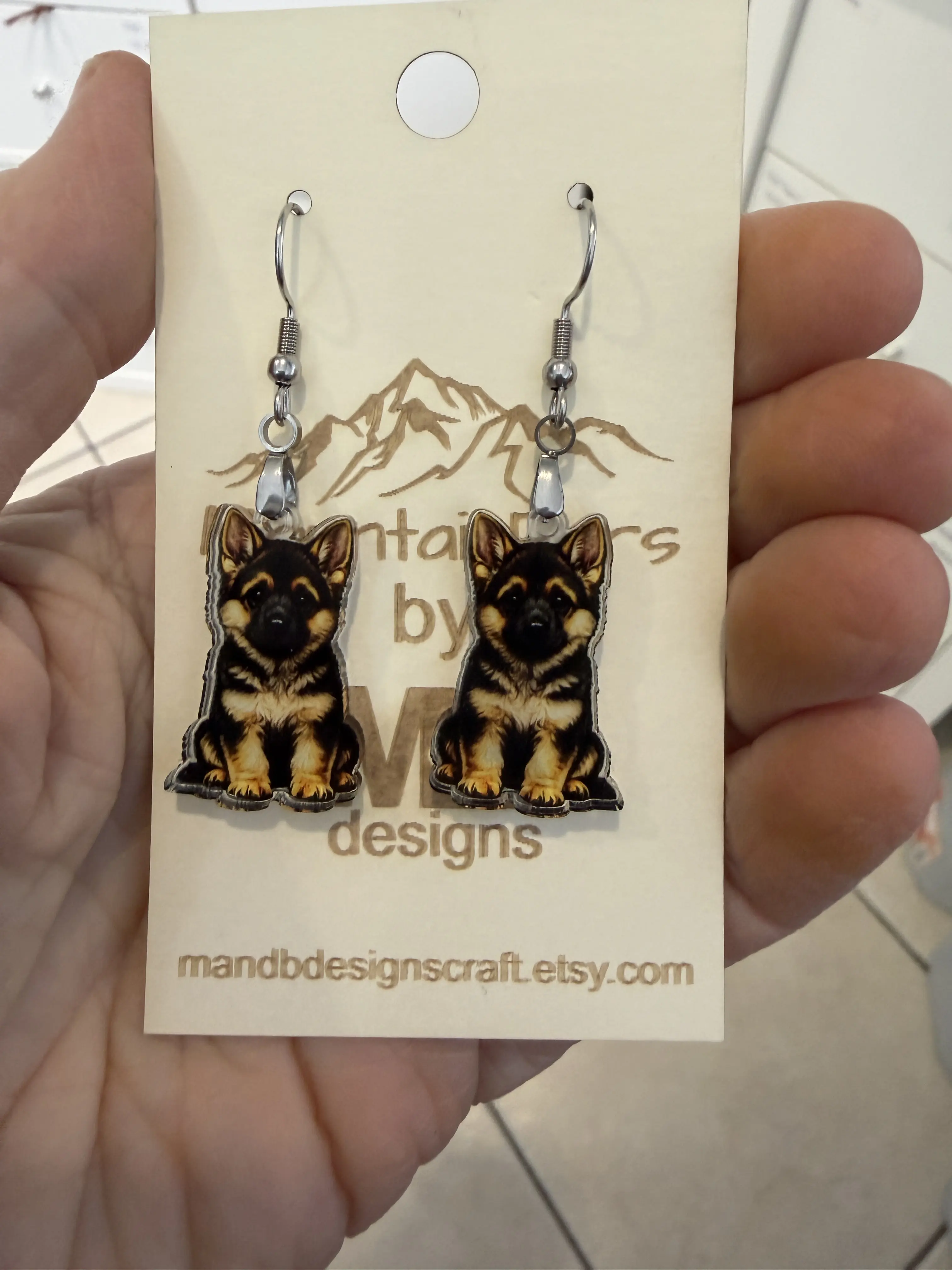 German Shepherd Earrings