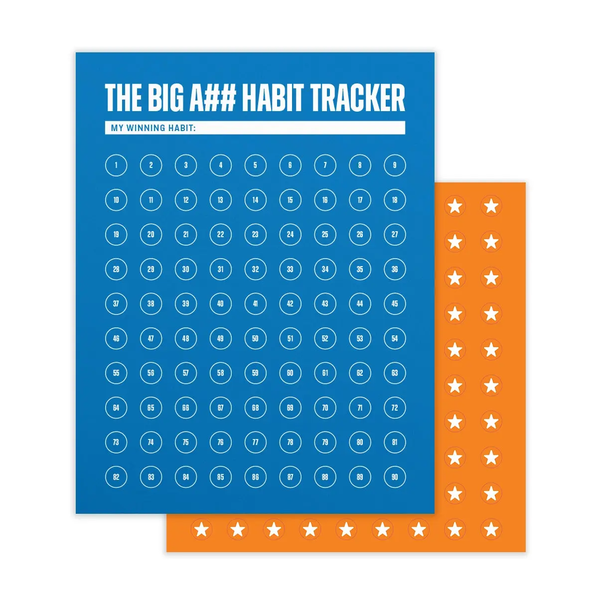 The Big A## Habit Tracker - Daily Goal Planner with Stickers, Productivity & Routine Builder, Desk or Fridge Chart