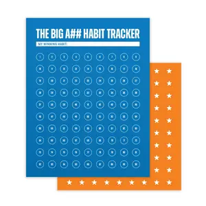 The Big A## Habit Tracker - Daily Goal Planner with Stickers, Productivity & Routine Builder, Desk or Fridge Chart