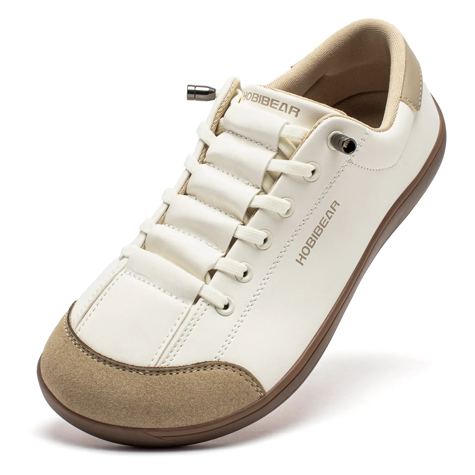 HOBIBEAR Women's Barefoot Shoes - 0-Drop Wide-Toe Leather, Flexible Lightweight Flat-Bottomed All-Terrain Casual Trainers for Walking & Fitness (Shoes for Women)