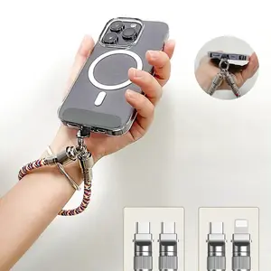 Phone Lanyard Charging Cable, Pd27w Fast Charge Type-C Data Line, Compatible with 65w Quick Charger, Unique Design, Perfect Gift, Type C Lightning