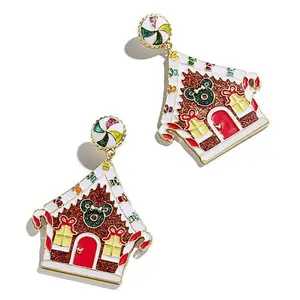 BAUBLEBAR Disney Mickey Mouse Gingerbread House Drop Earrings