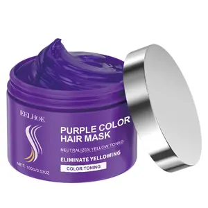 2-in-1 Purple Hair Mask for Blonde Hair – Deep Conditioning Toner that Neutralizes Brassy Yellow Tones | Hair Repair Mask for Bleached, Silver & Color Treated Hair | Hydrating Keratin Treatment for Women & Men