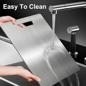 Premium Stainless steel 2025 Double-Sided - Food Grade Stainless Steel Cutting Board for Kitchen And Dining