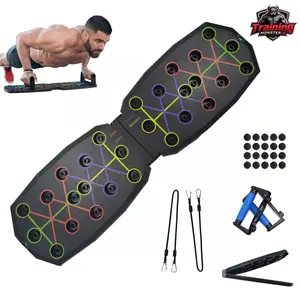 Training Monster Push-Up Board Training Set with 28 Holes for Chest & Ab Workout Portable Foldable Design for Men Women Fitness Enthusiasts Upper Body Strength Training Equipment Push Up Stand