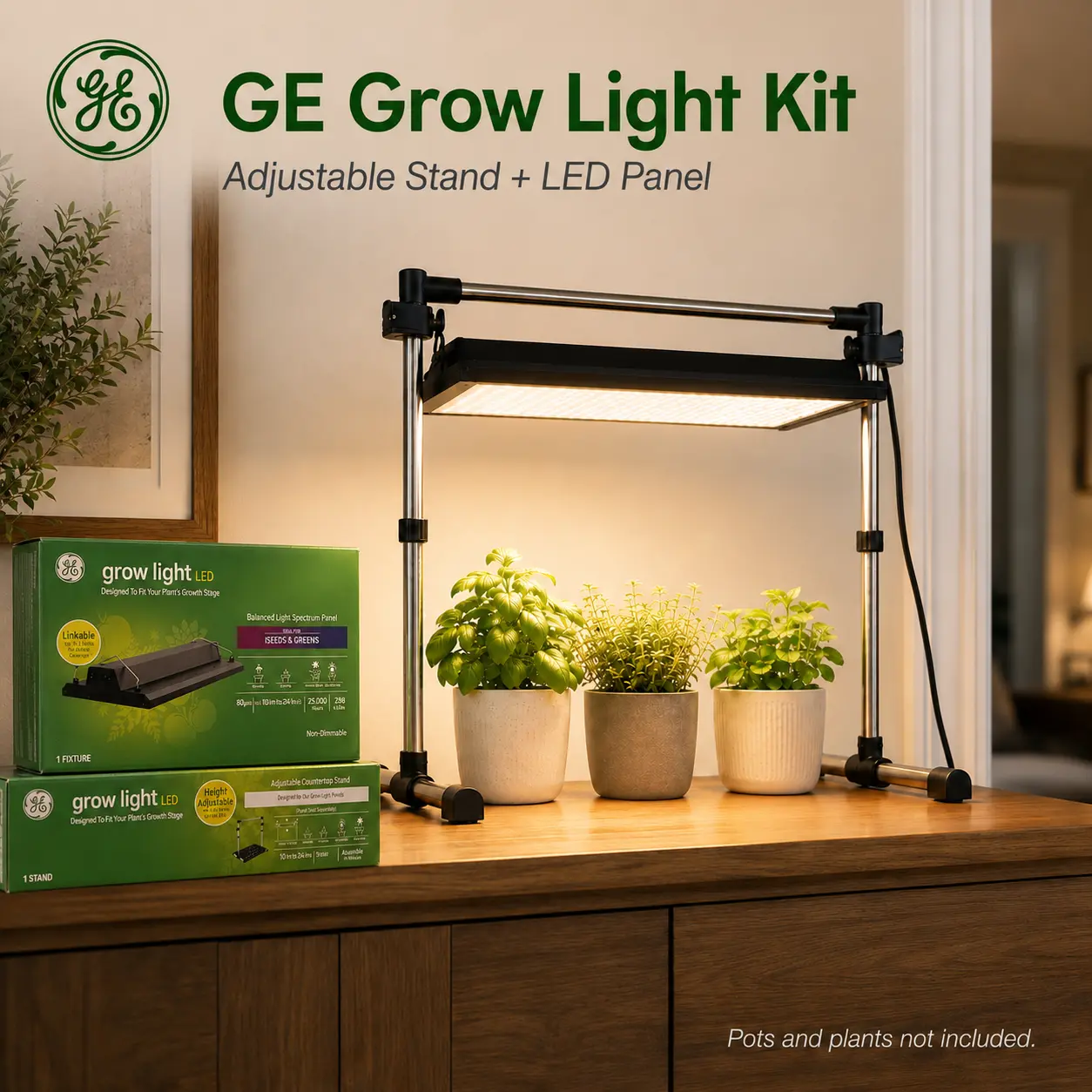 LED Grow Light Kit with Metal Frame for Indoor Plants