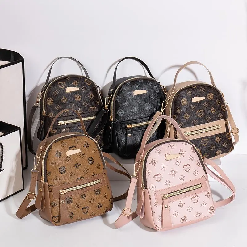 Women's Floral Printed Casual Backpack - Multi-Color Functional Daily Luggage Bag