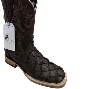 Mens Brown Fish-Imitation Boots