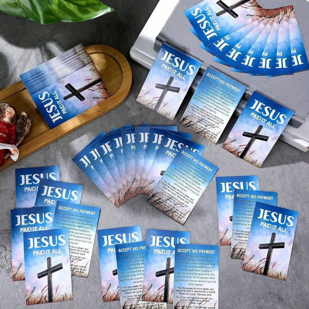 Jesus Cross Design Card, 1 Count Christian Prayer Card, Christian Gift Card, Religious Gift Card, Gift for Baptism, Easter Gift