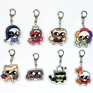 Dandy's World Acrylic Keychain, Dandys World Double Side, Brightney, Gigi, Glisten, Flutter, Poppy, Shrimpo, Connie, Dandys World Gift