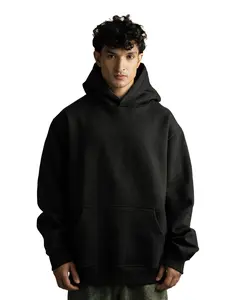 Z27 Standard Oversized Hoodie – Heavyweight 540GSM Organic Cotton, Black [In Stock]