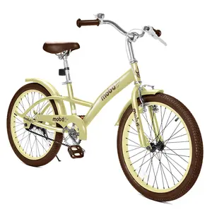 212 MAIN Kids' 20 in. Malibu Step-Through Bike - Single Speed, Steel Frame, Adjustable Fit, Coaster Brake, Ivory