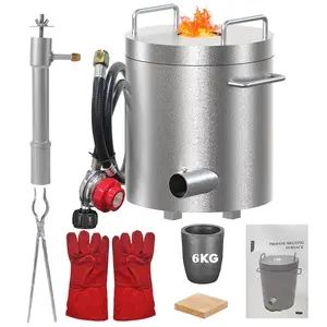 COZONY 6KG Propane Melting Furnace Kit, 1300°C/2372°F Foundry Set for Gold Silver Copper Aluminum Casting
