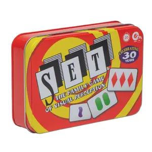 SET Card Games for Kids - Collectors Tin, Matching Game, Learning Games, Fun Family Games, Game Night, Travel Games, Memory Game, Learning Game, Multi-Player Card Game of Visual Perception, Ages 6+