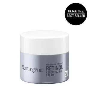 Neutrogena Rapid Wrinkle Repair Retinol Regenerating Cream 1.7 Oz Hyaluronic Acid Fragrance-Free Moisturizer for Timeless Skin