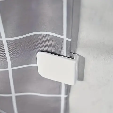 Windproof Shower Curtain Clip, 2pcs/set Bathroom Curtain Fixed Buckle, Punch-free Shower Curtain Fastener, Shower Curtain Clips Set