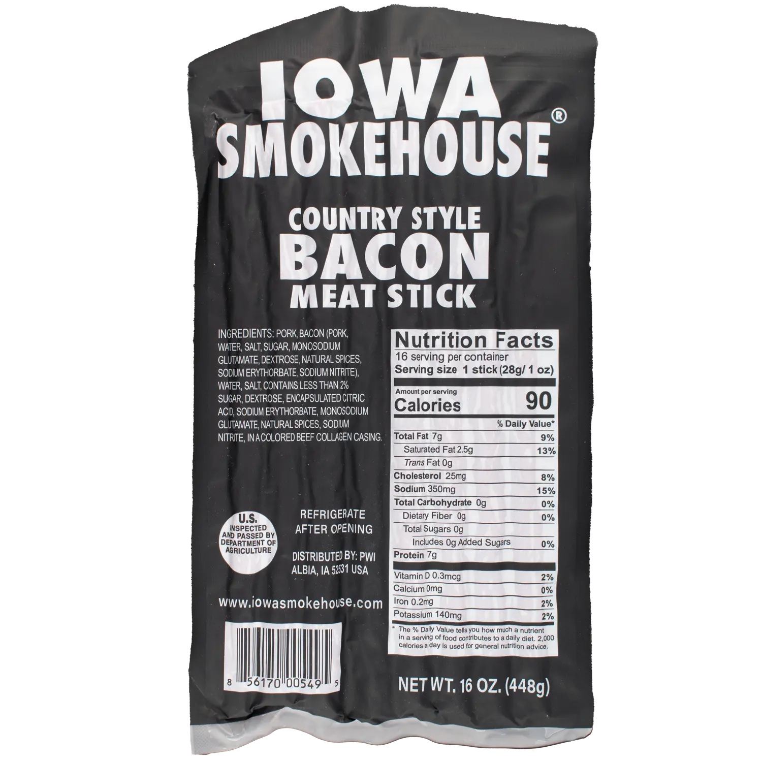 16 oz Country Style Meat Sticks Bacon