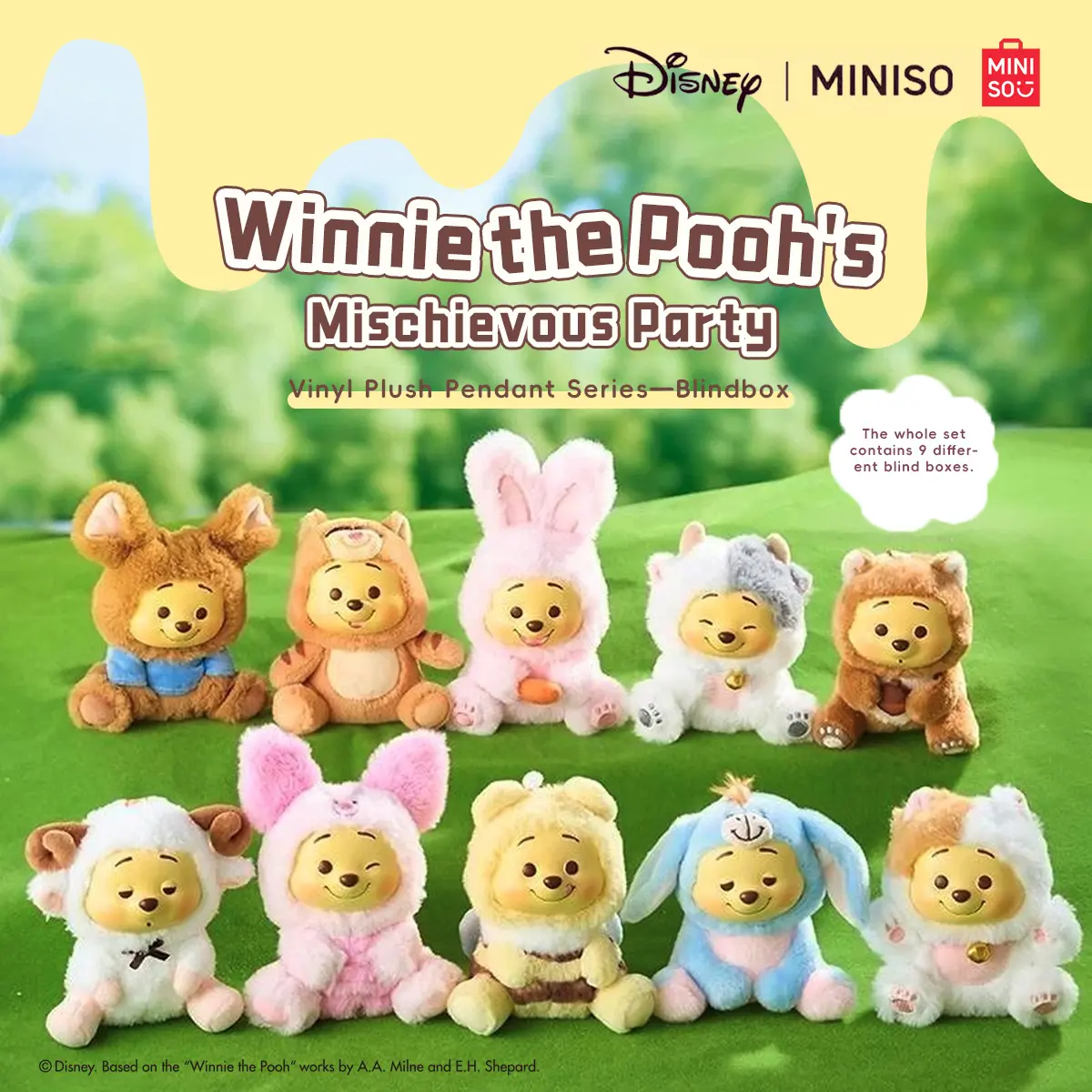 Disney Winnie the Pooh Surprise Plush Blind Box Keychain - Party Collectibles for Bags, Holiday Gifts, Back To School