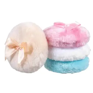 4 PCS Large Fluffy Body Powder Puff, Soft Powder Puff for Body Face, Washable Reusable Makeup Puffs